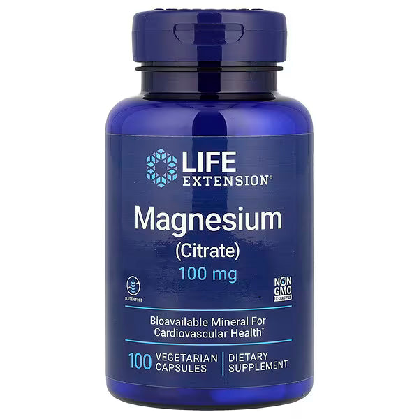 Life extension- Citrato de magnesio 100mg 100 cápsulas