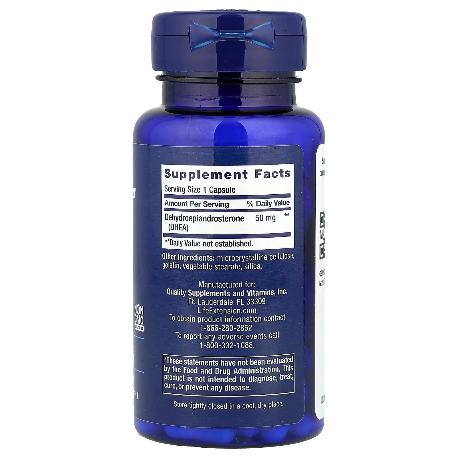 Life extension- DHEA 50mg 60 cápsulas