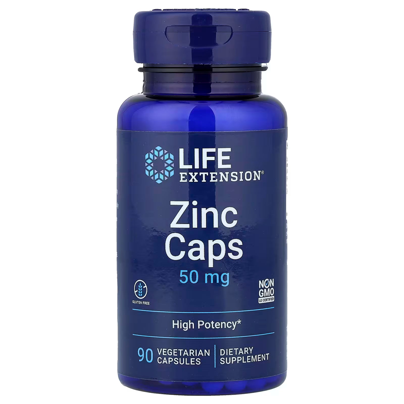 Life extension- zinc 50mg 90 cápsulas.