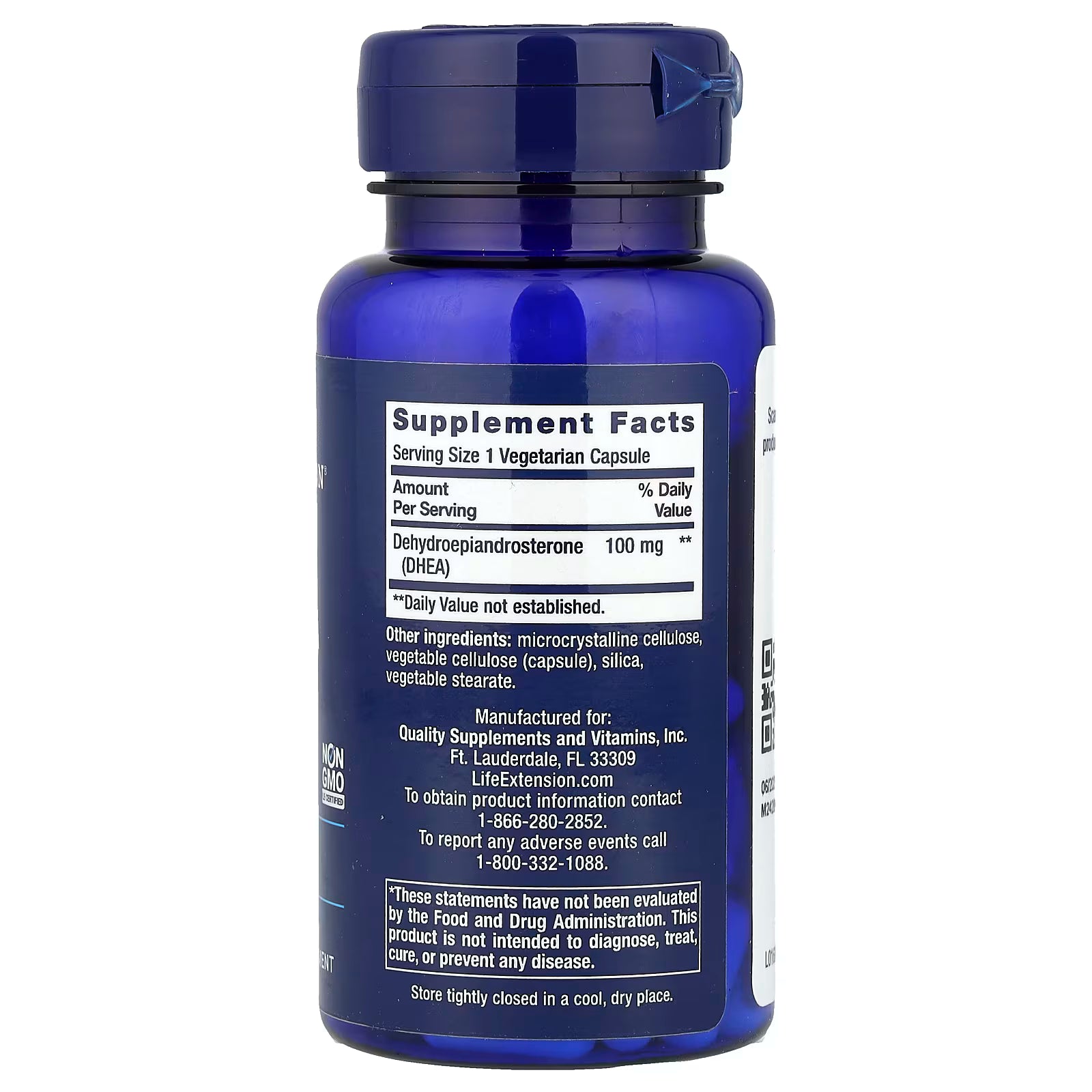 Life extension- DHEA 100mg 60 cápsulas