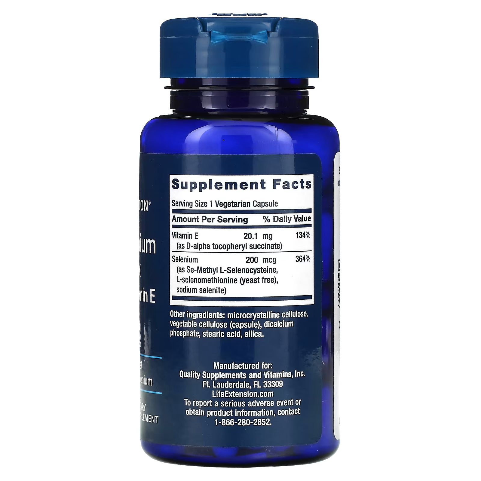 Life extennsion- Complejo de selenio y vitaminaE 200mcg 60 cápsulas