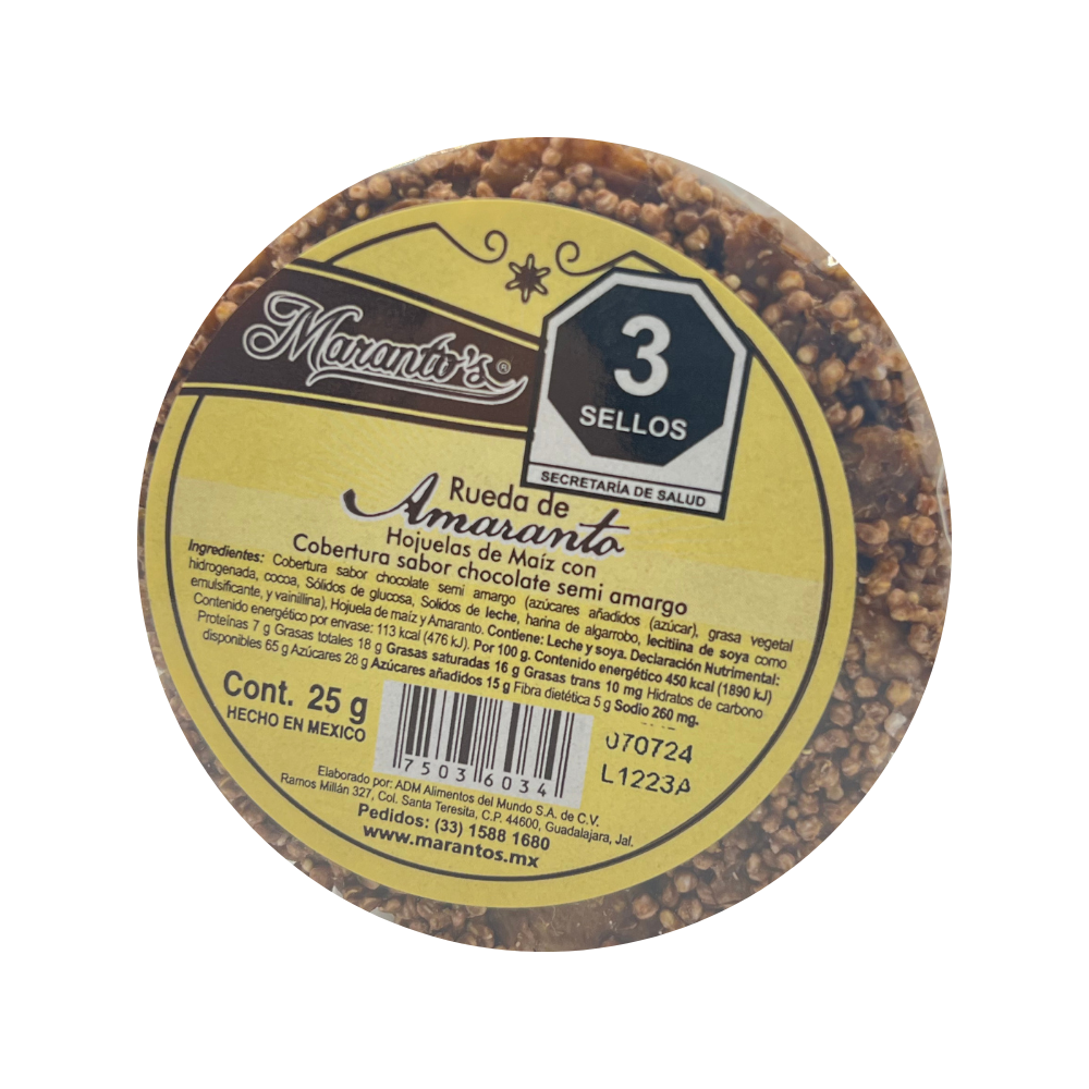 Marantos- Alegría con chocolate semi-amargo