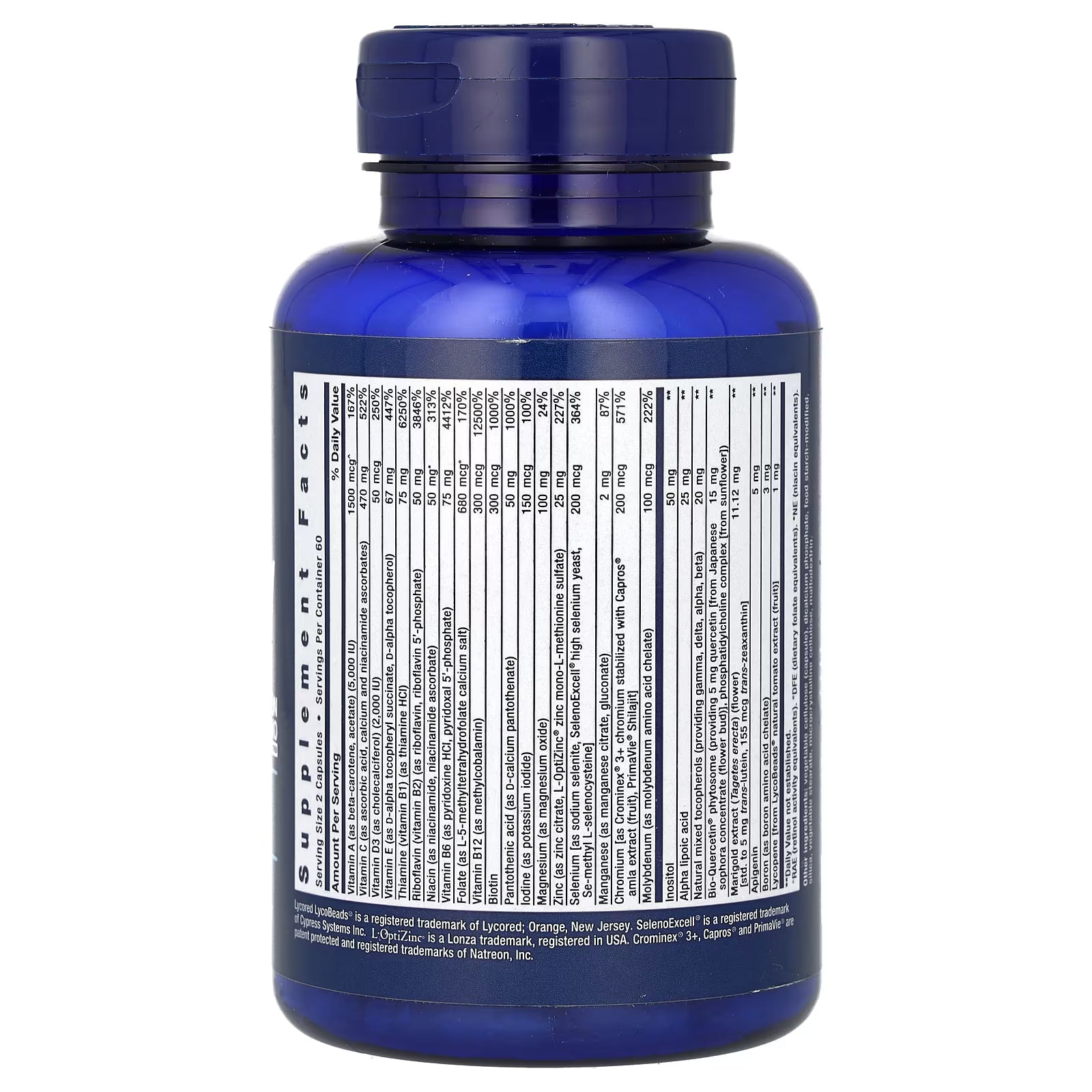 Life extension- Suplemento 2 por día 120 cápsulas.