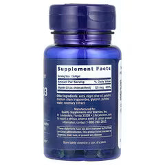 Life extension- Vitamina D3 125mcg 5000UI 60 cápsulas