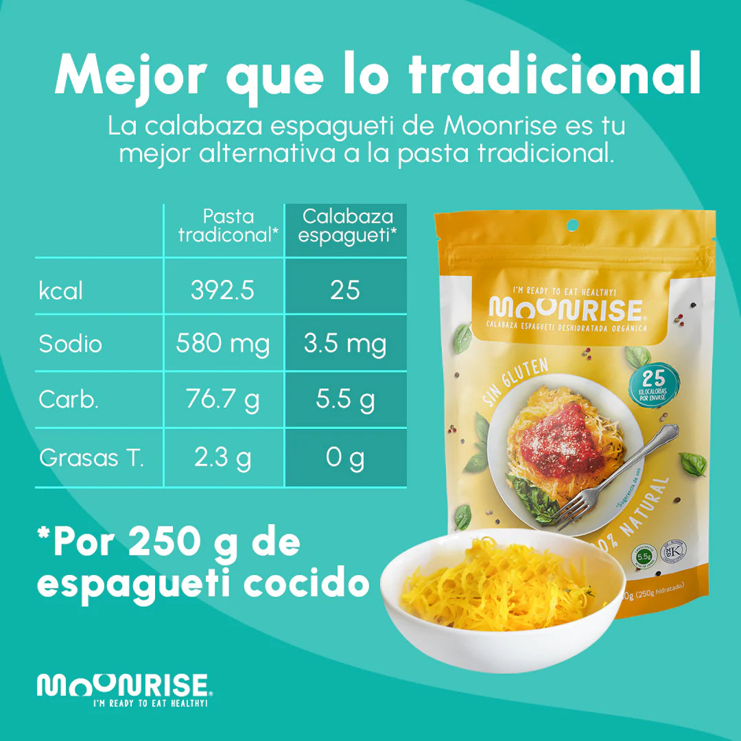 Moonrise- Espagueti de calabaza natural