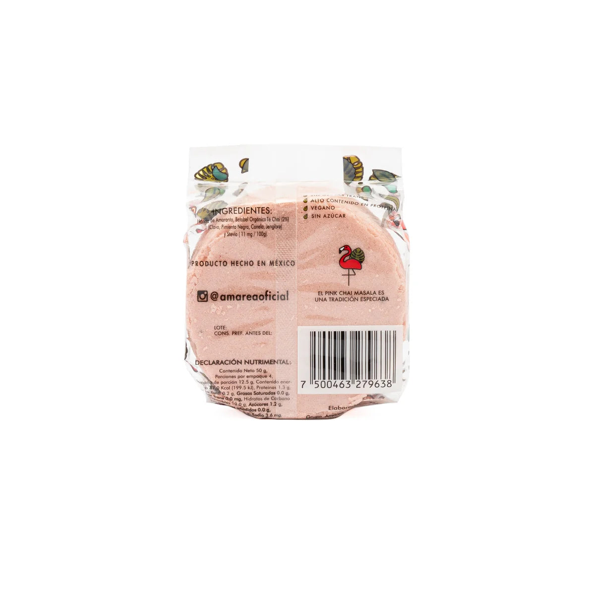 Amarea - Obleas de amaranto sabor pink chai