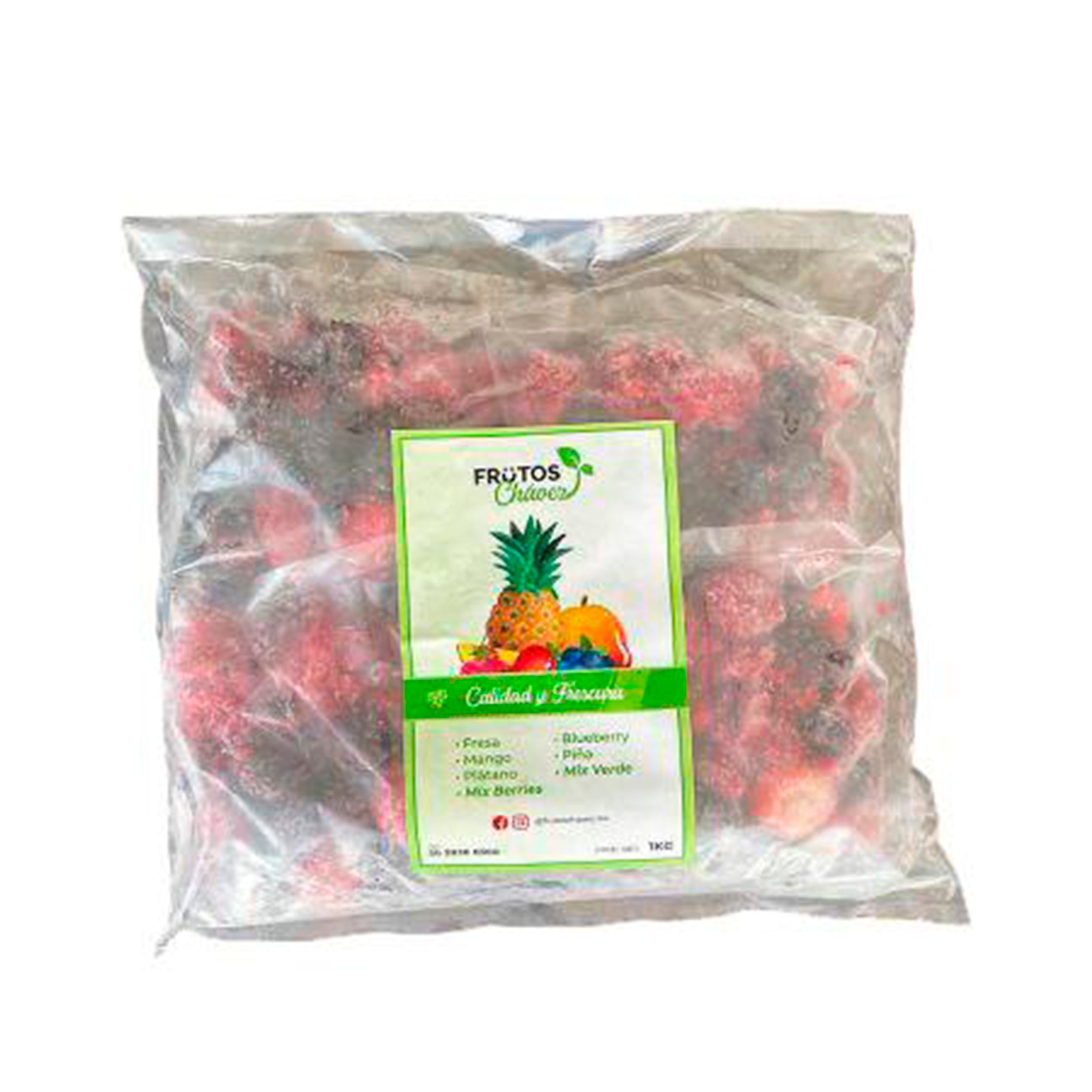 Frutos Chavez- Mix para licuado de frutos rojos Fruta congelada