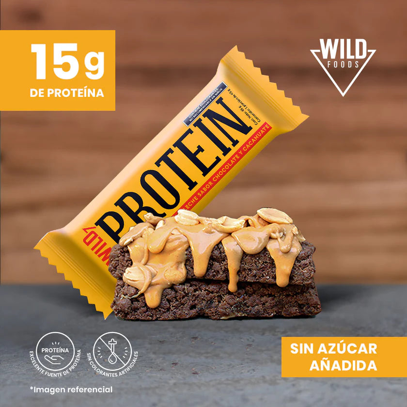 The Wild Foods- Barra de proteína vegana Choco+cacahuate