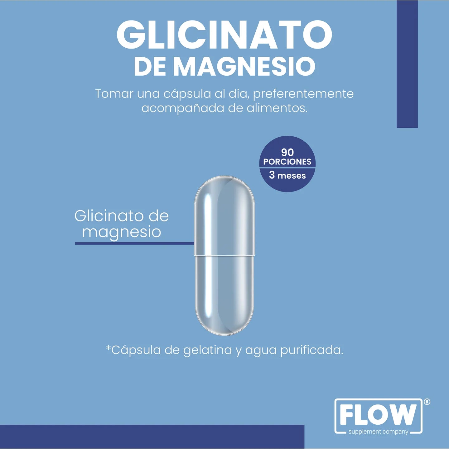 Flow- Glicinato de magnesio cápsulas