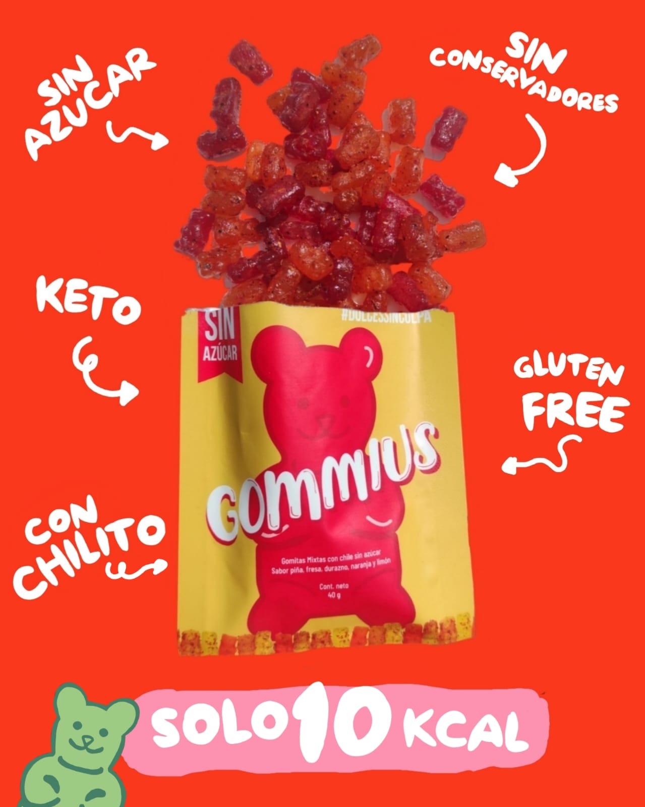 Gommius- Gomitas enchiladas sin azúcar