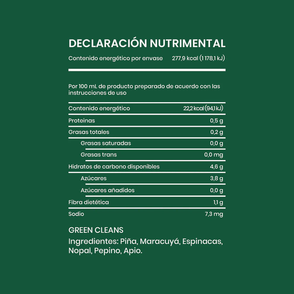 Amorasana- Jugo natural liofilizado (Green Cleans)