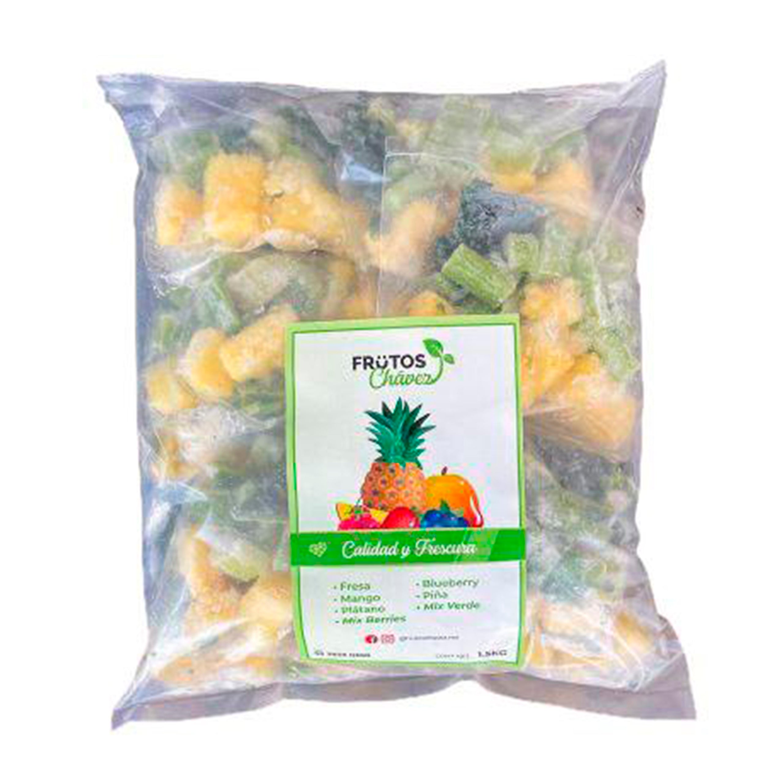Frutos Chavez- Mix para jugo verde Fruta congelada