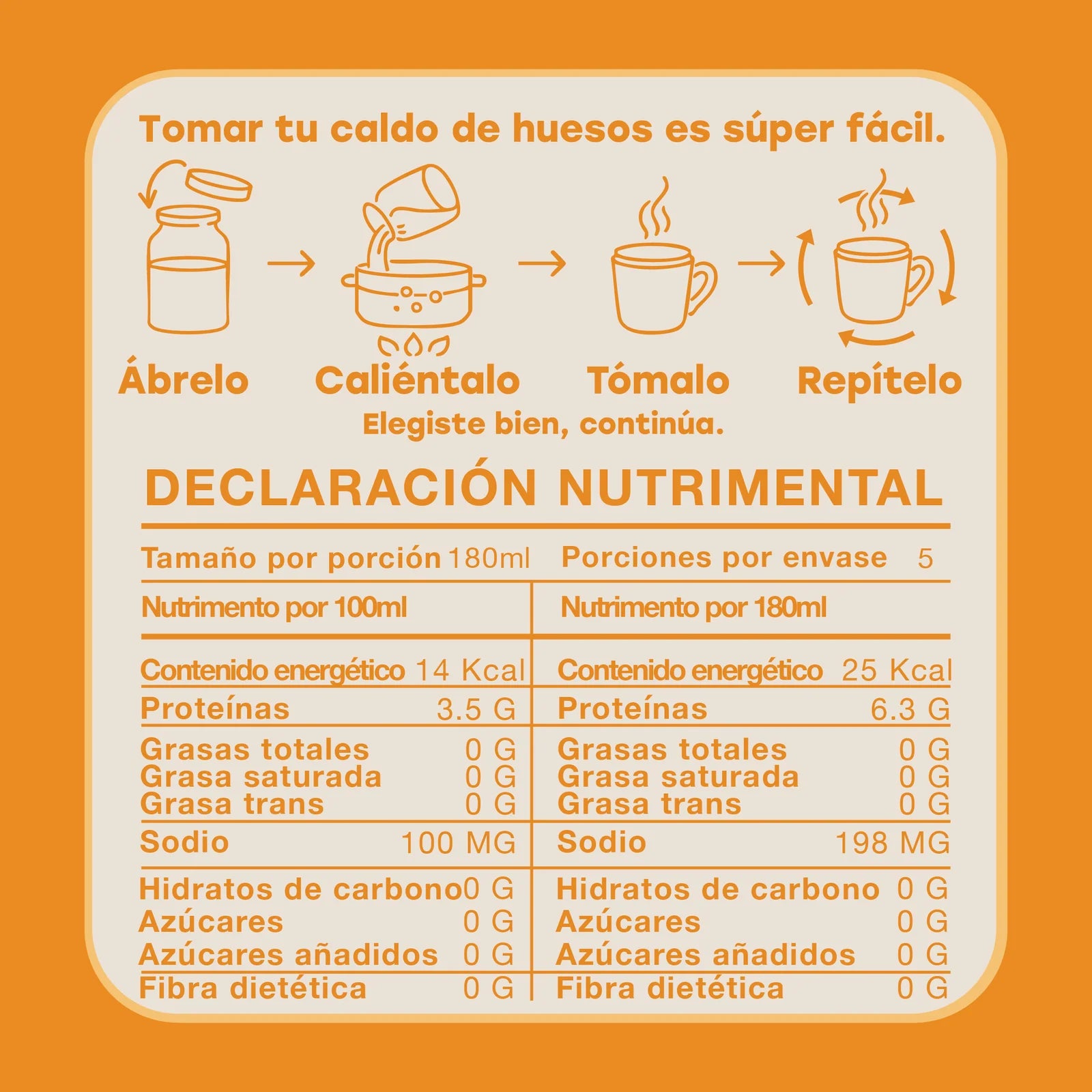 Wera healthy- Caldo de huesos de pollo.
