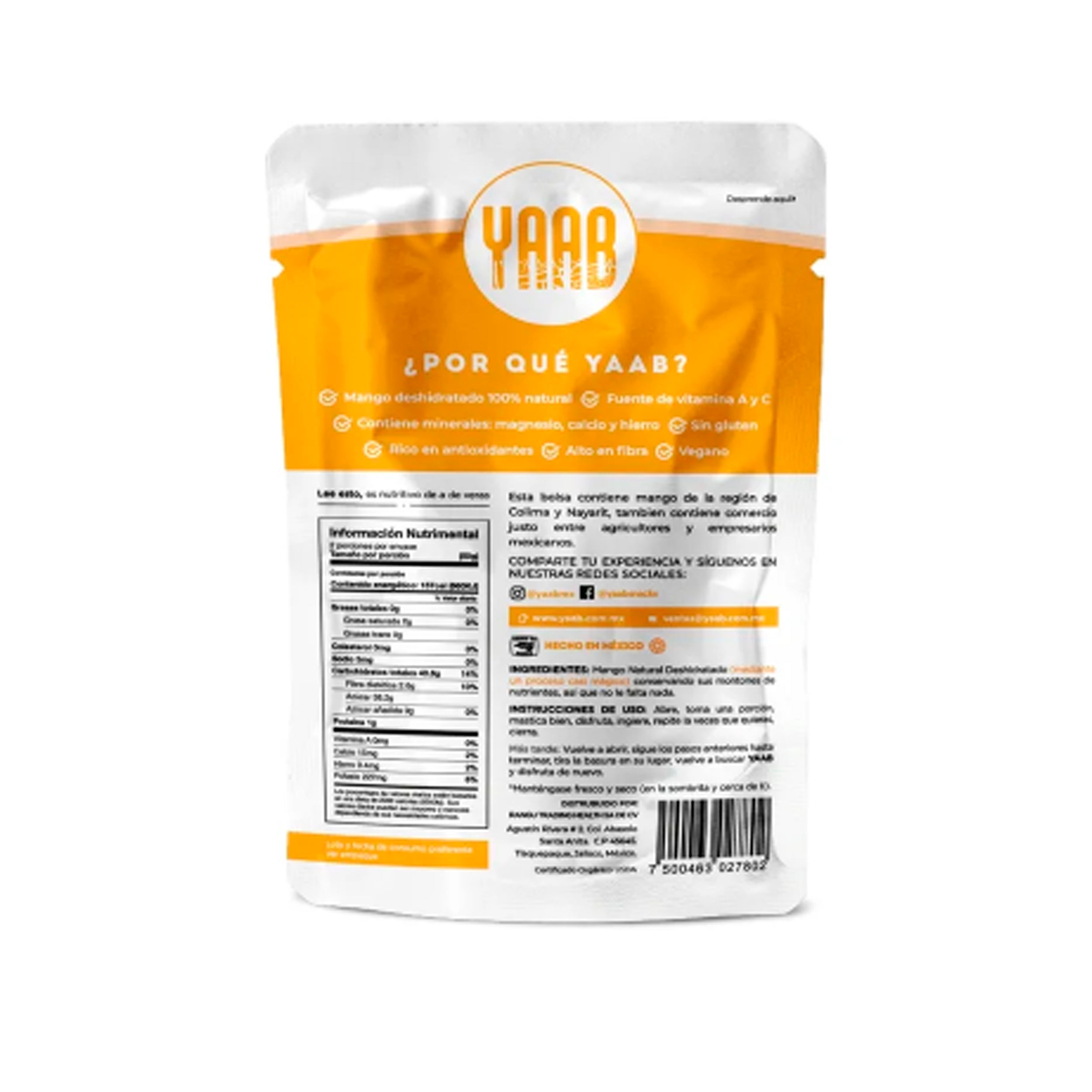 Yaab- Mango deshidratado orgánico