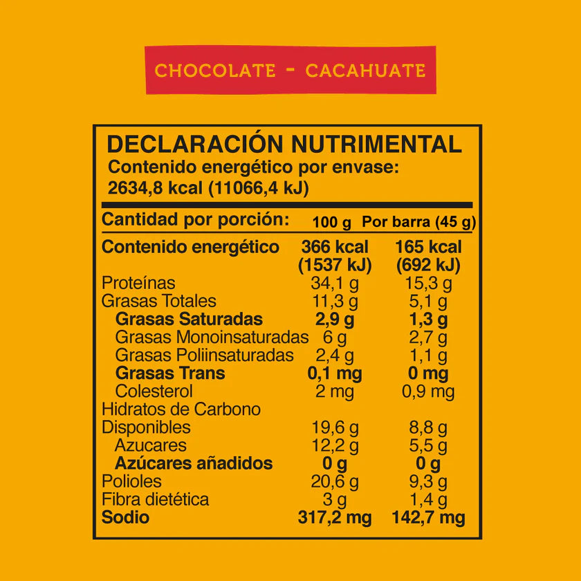 The Wild Foods- Barra de proteína vegana Choco+cacahuate