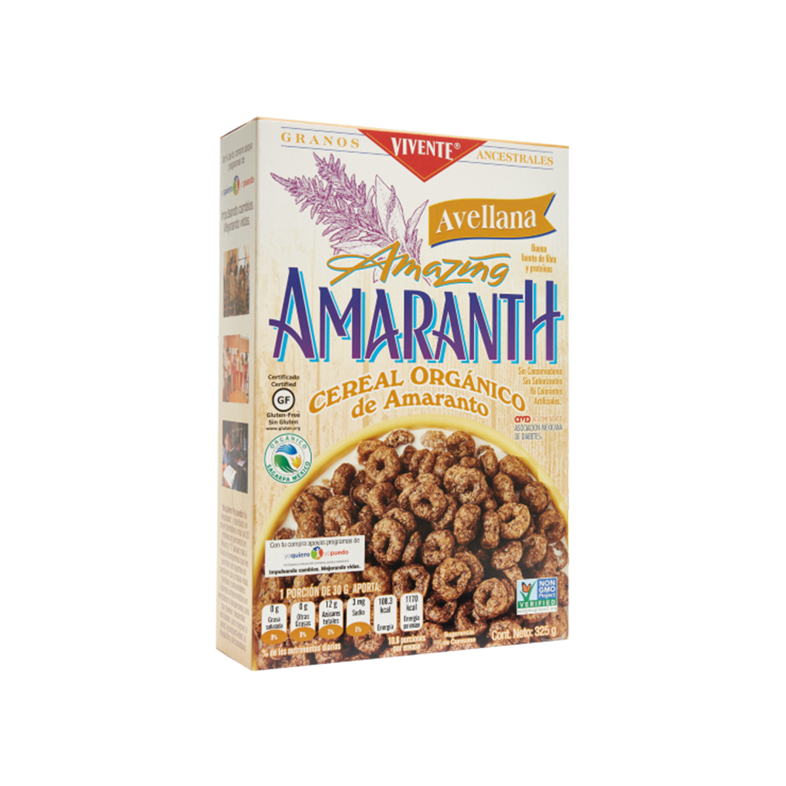 Vivente - Cereal amaranth avellana 325 G