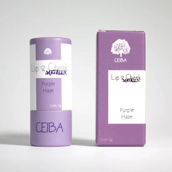Ceiba- Bálsamo lip & chick metalic: Purple Haze