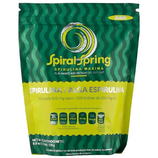 Spiral spring -Alga espirulina cápsulas