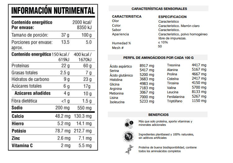 The superfood Company Proteína vegetal sabor cacao maca -500grm