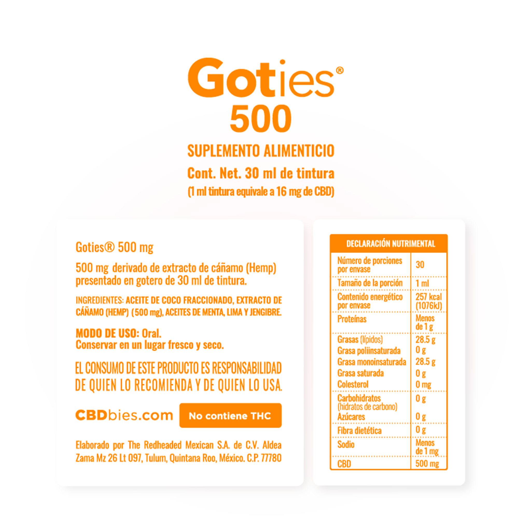 CBDBIES - Goties 30ml extracto de CBD 500mg