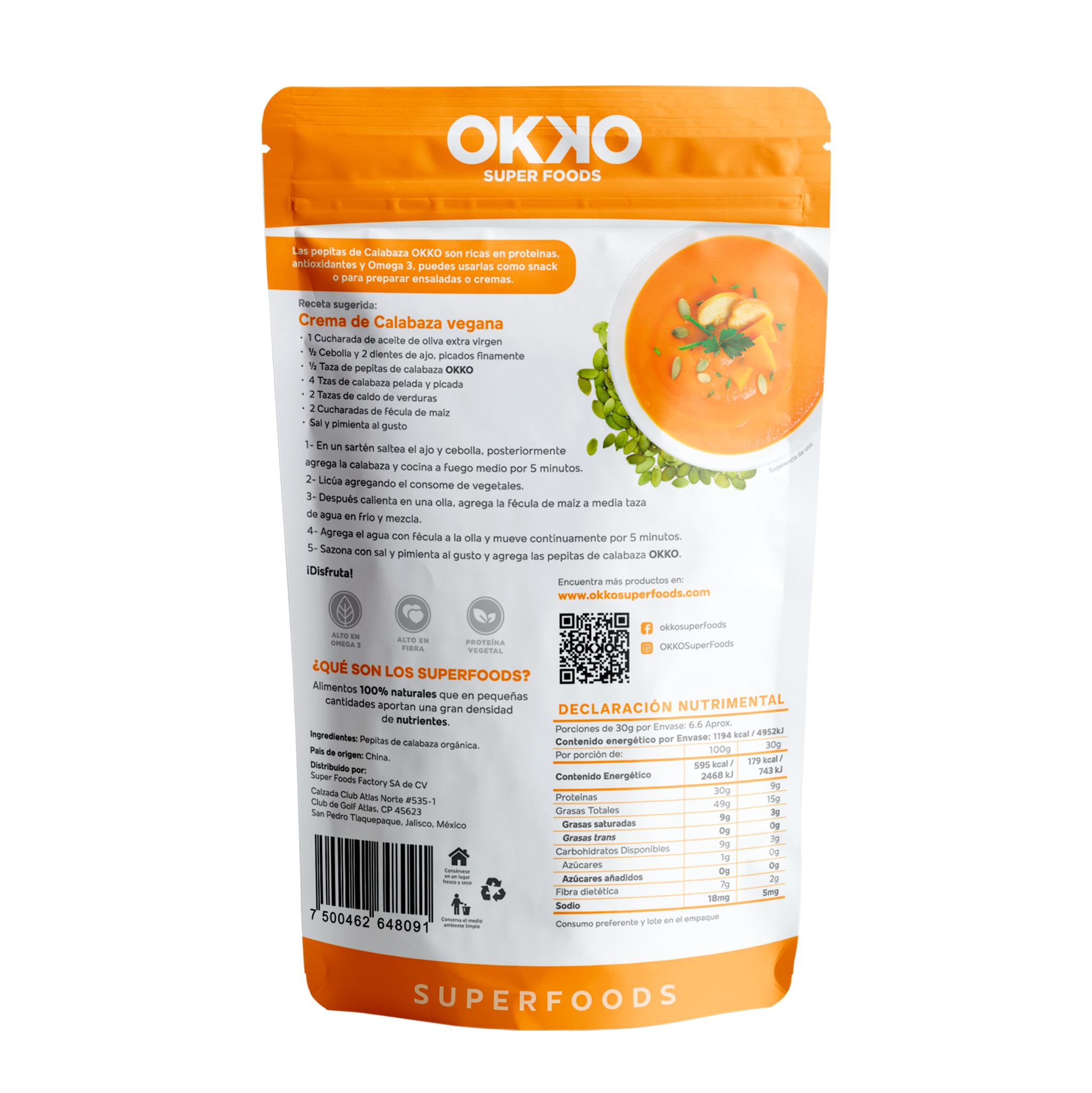 OKKO - Pepita de calabaza 200 G