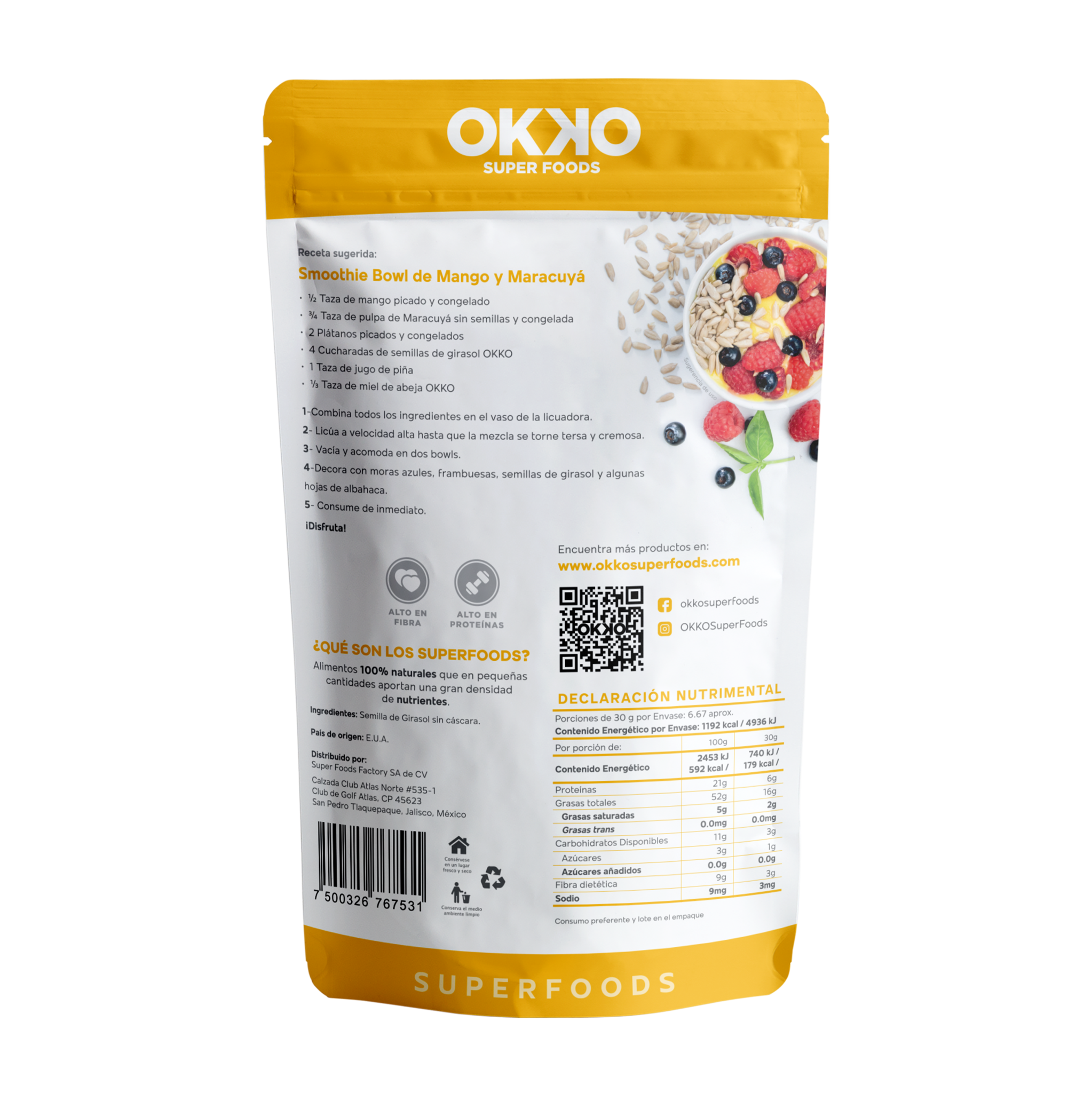 OKKO - Semilla de girasol 200 G