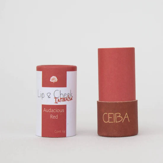 Ceiba- Bálsamo lip & chick Intense: Audacious Red