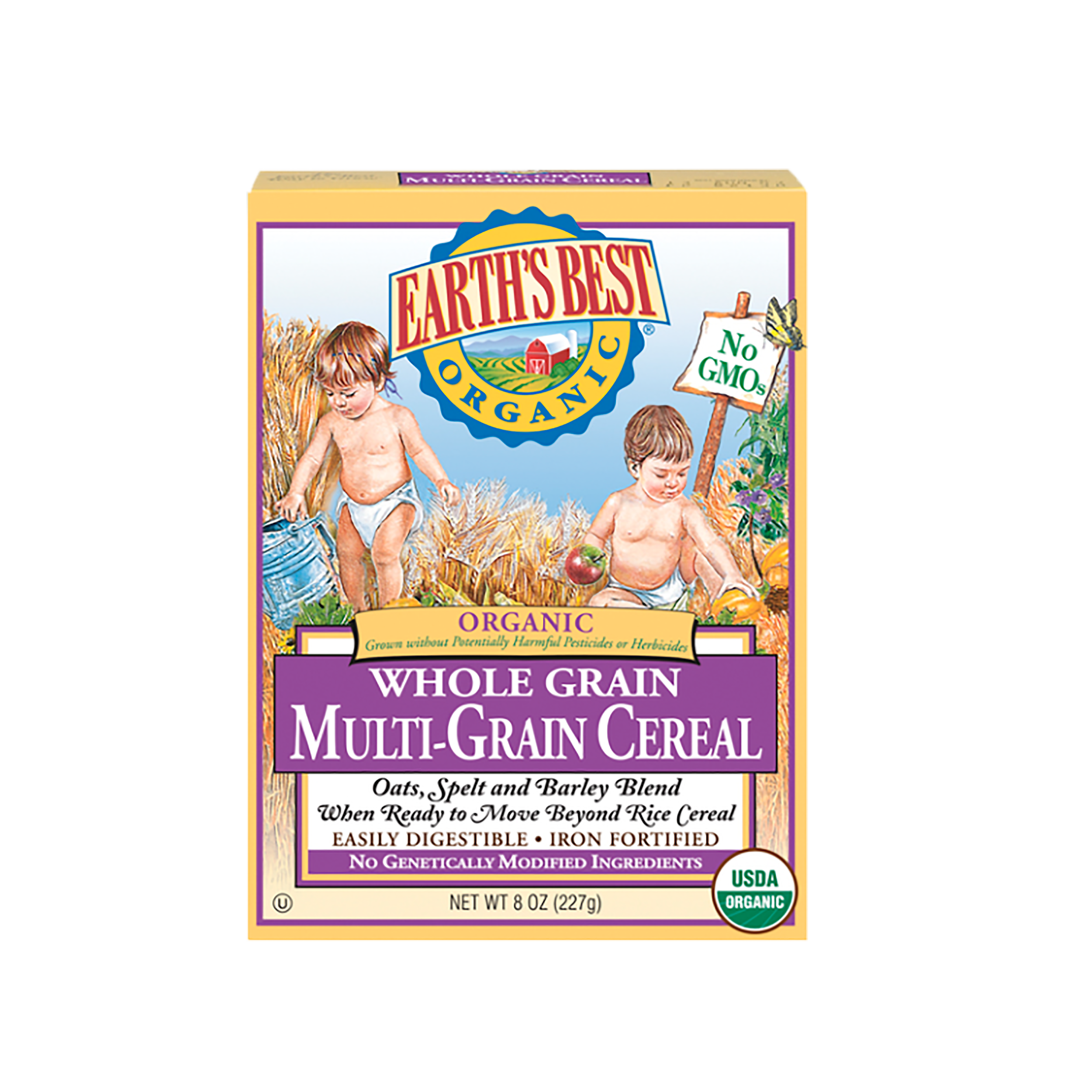 Earth's Best -Cereal de granos mixtos para bebés 227 G