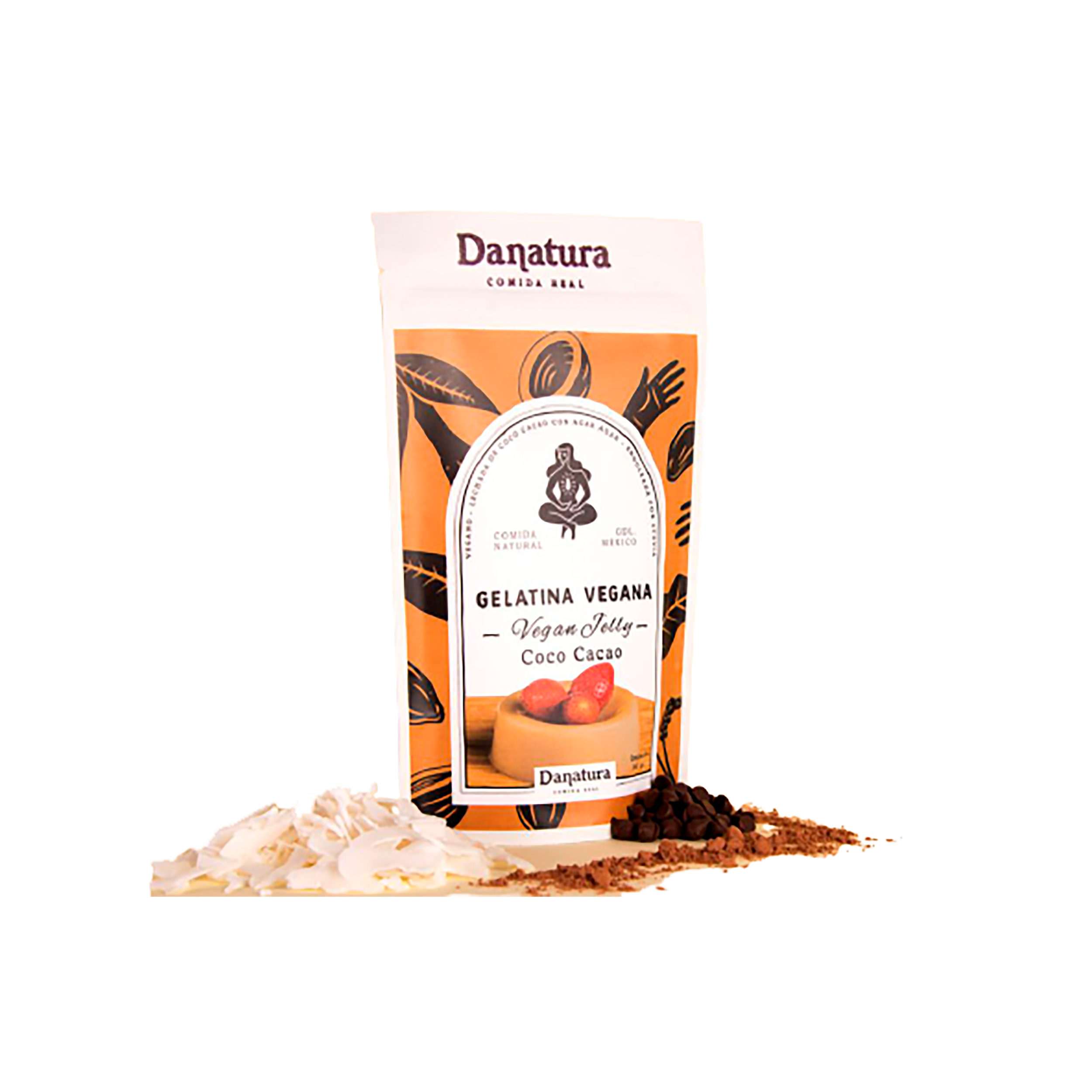 Danatura -Gelatina vegana coco y cacao 140 G